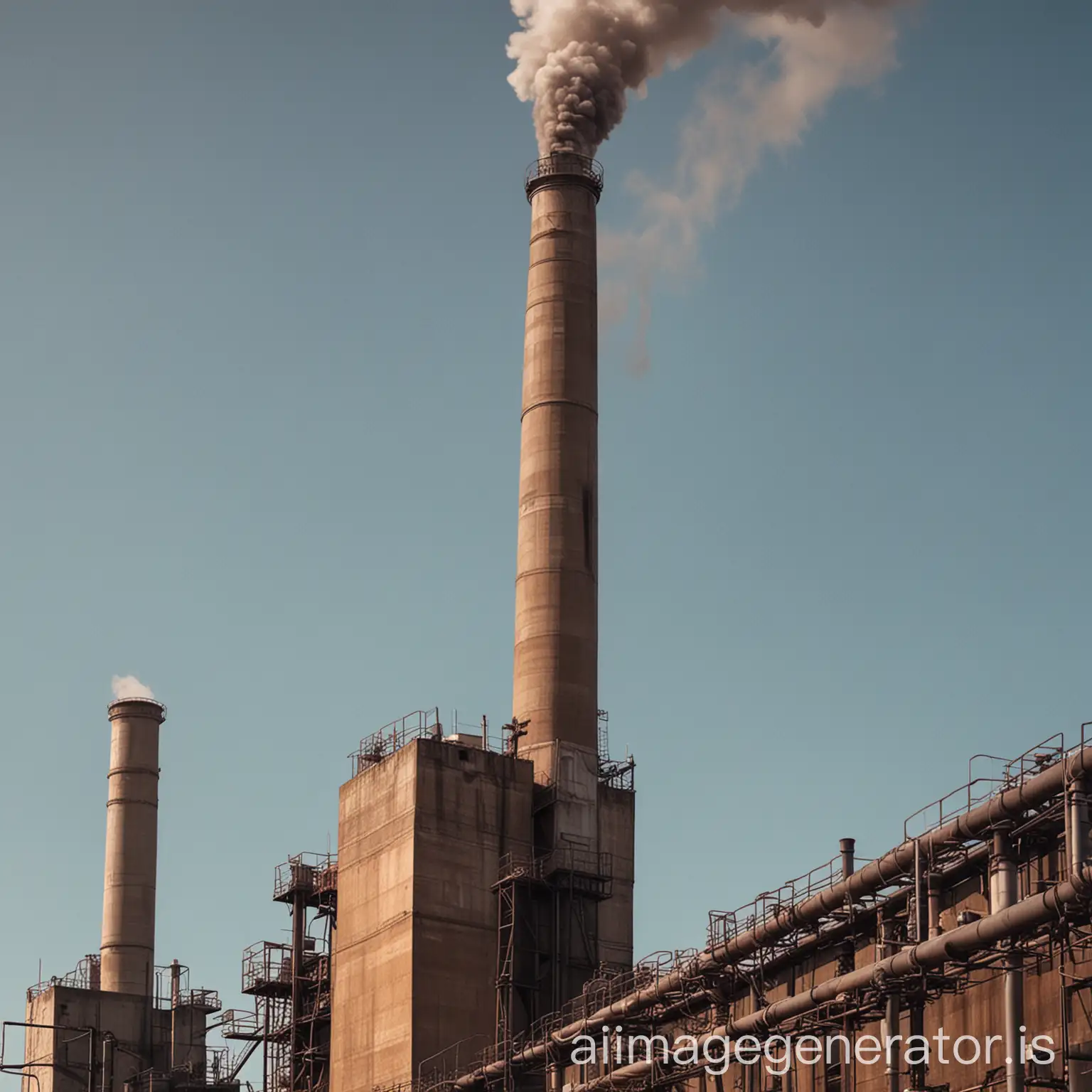 Industrial-Chimney-Releasing-Emissions-from-Factory