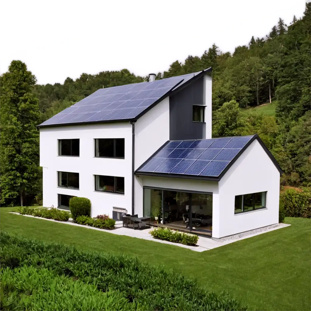 Modern-House-with-Solar-Panels-on-Roof-HighQuality-PNG-Image-for-Sustainable-Design-Projects