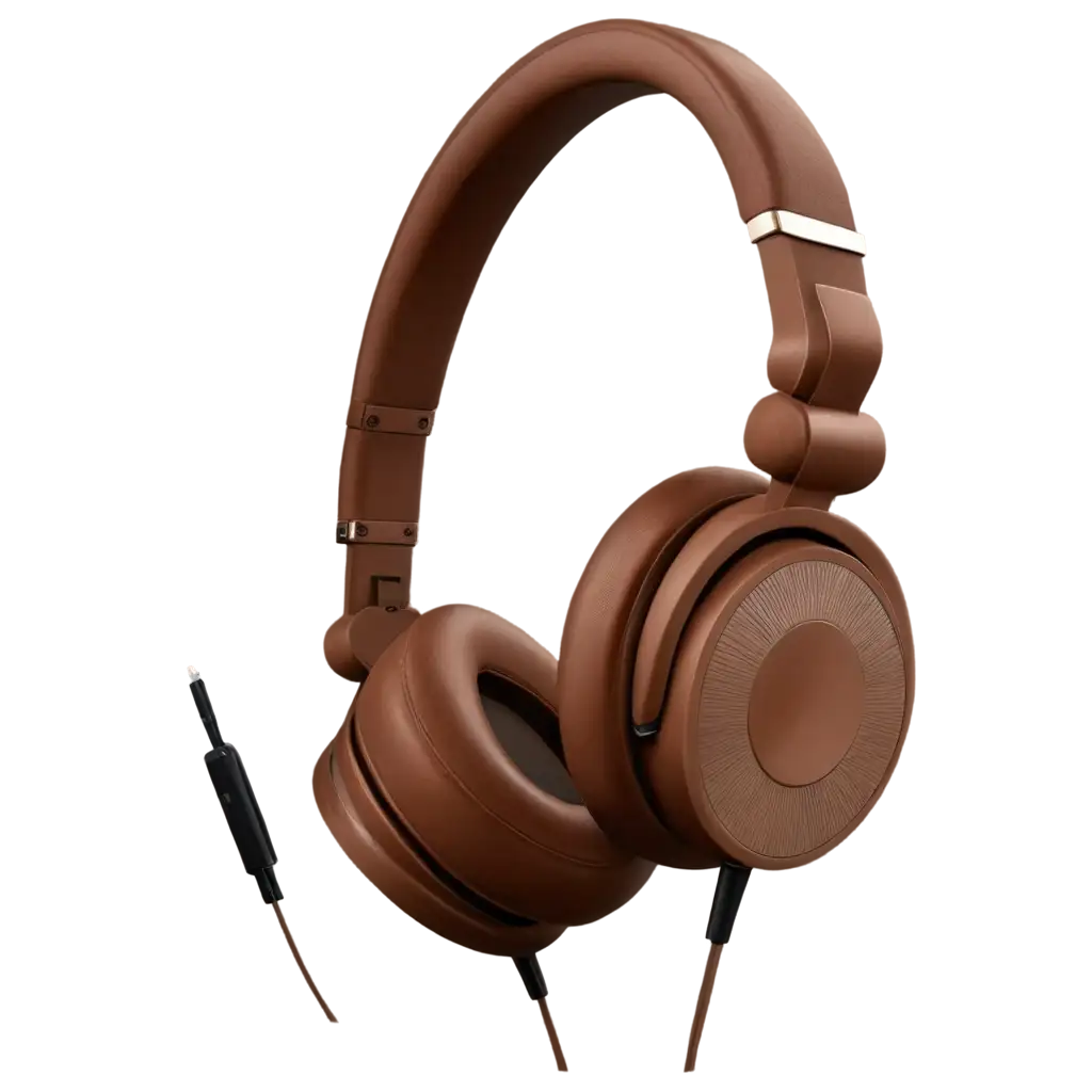 HighQuality-Brown-Headphone-PNG-for-Versatile-Digital-Applications