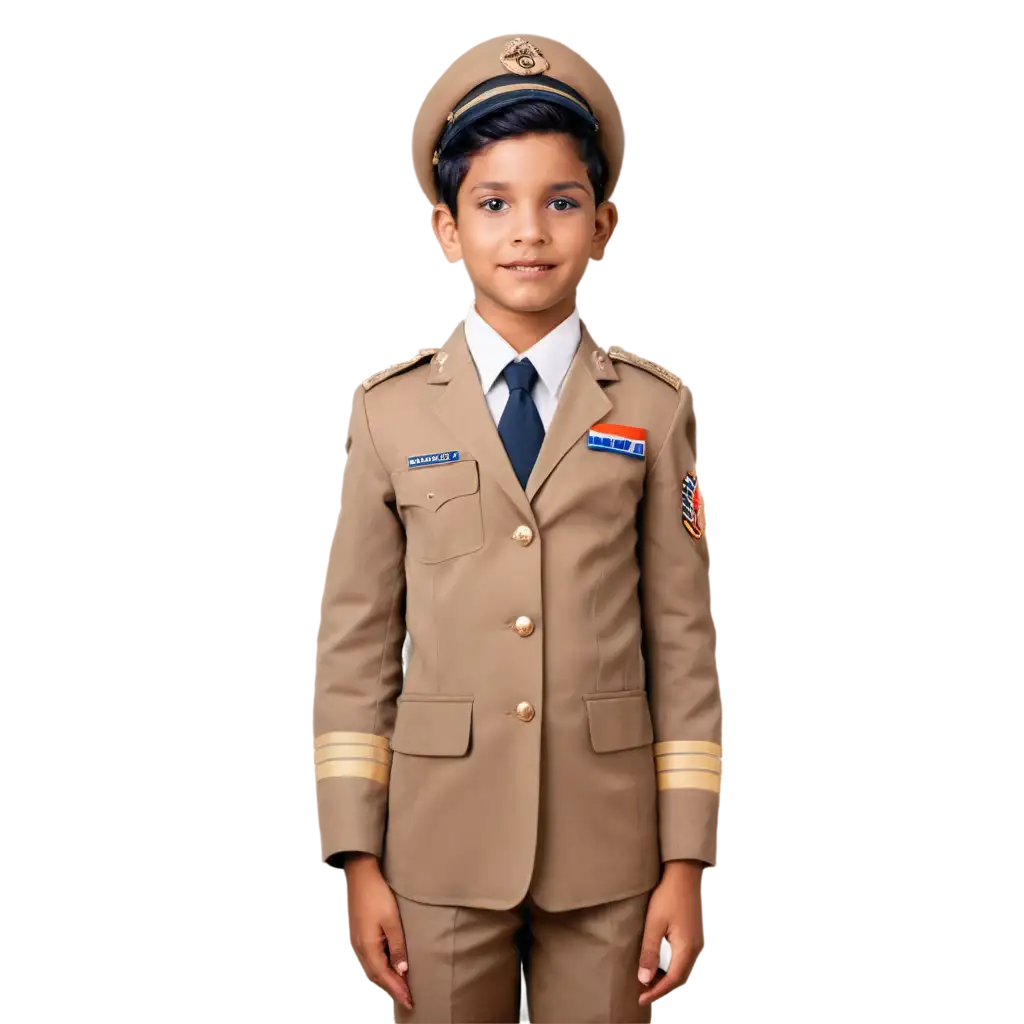 Indian-Child-in-5-Star-Hotel-Service-Persons-Uniform-PNG-Image-for-Versatile-Usage