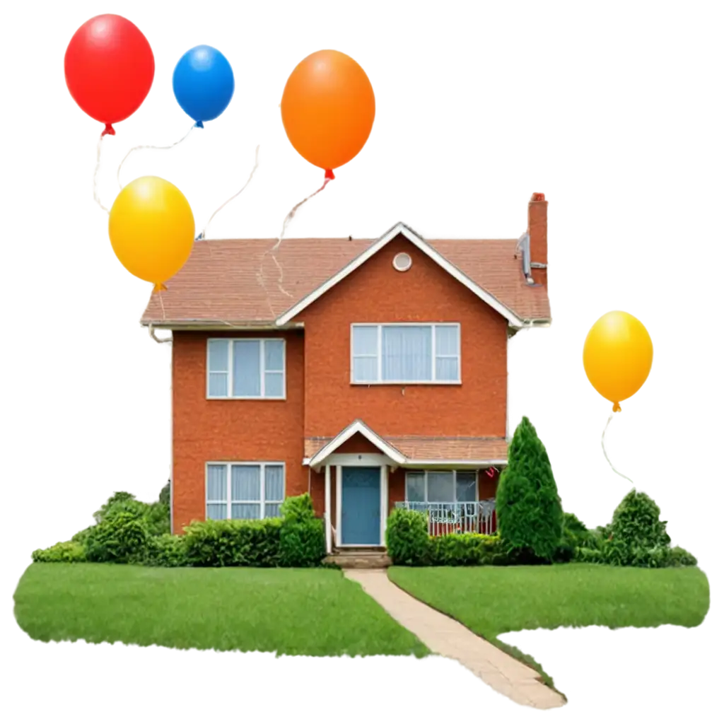 Colorful-House-with-Balloons-PNG-Image-Vibrant-Illustration-for-Creative-Projects