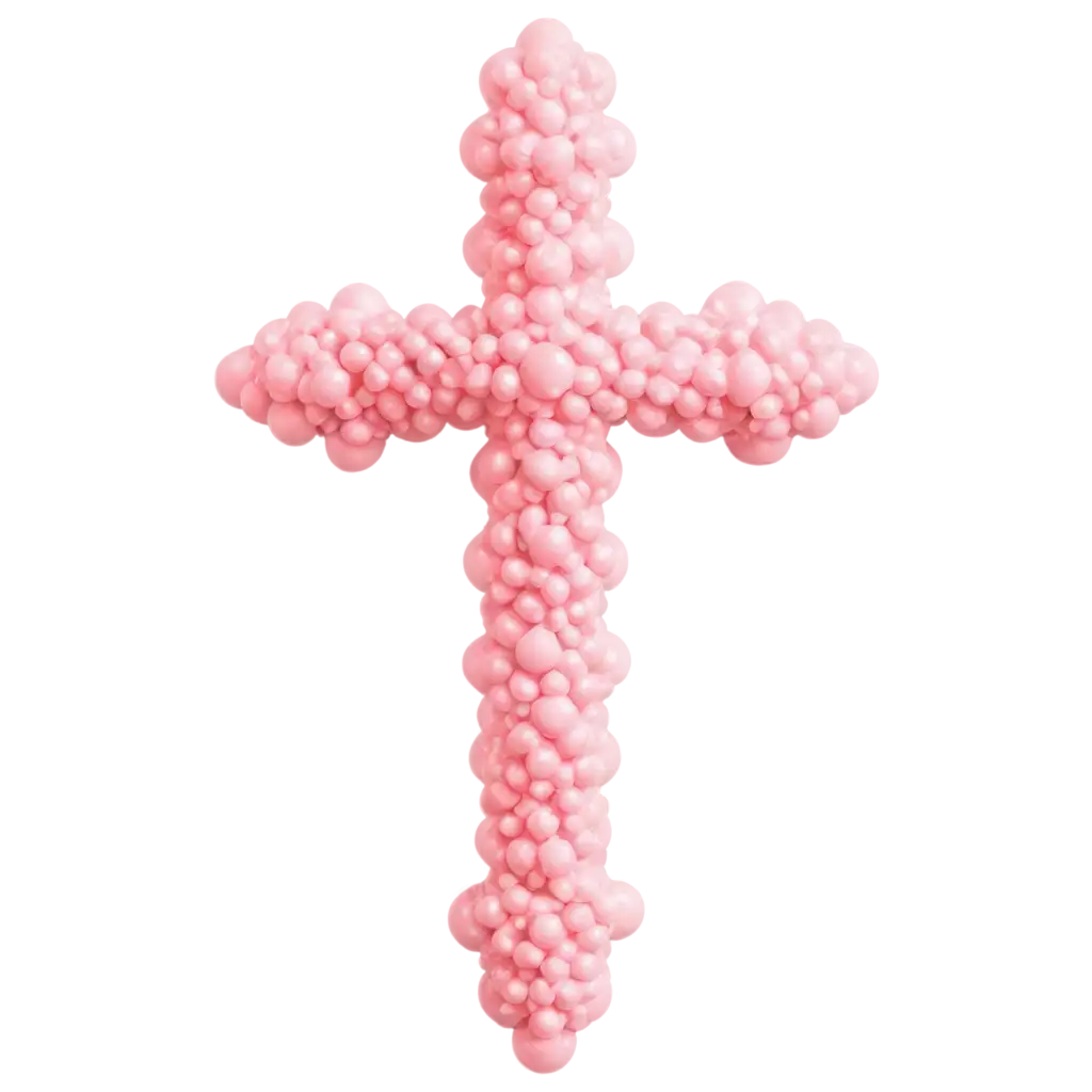 3D-Bubbling-Cross-PNG-Image-in-CB96ED-Color-for-Stunning-Visuals