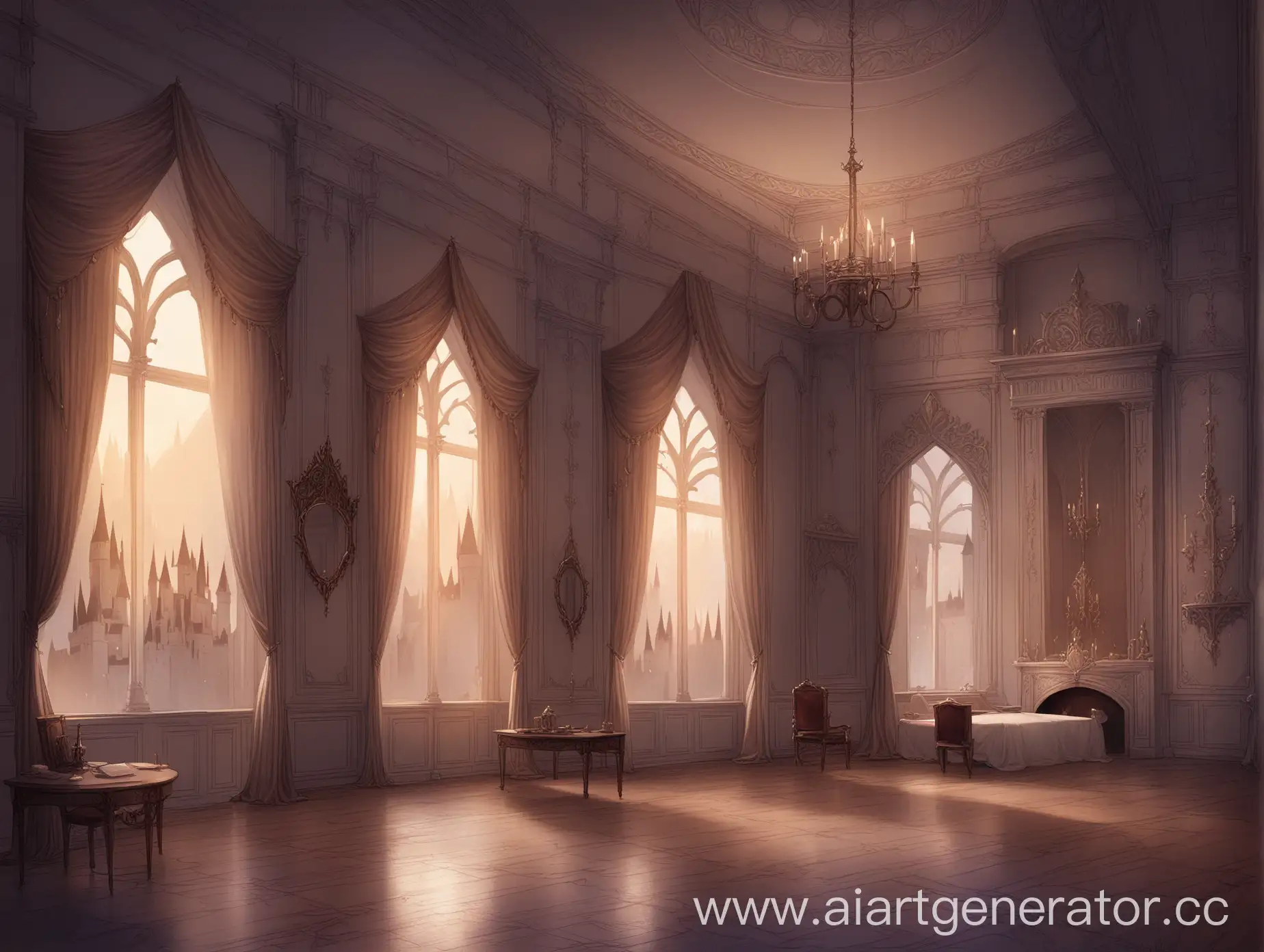 A beautiful room in the castle, fantasy, Charlie Bowater
