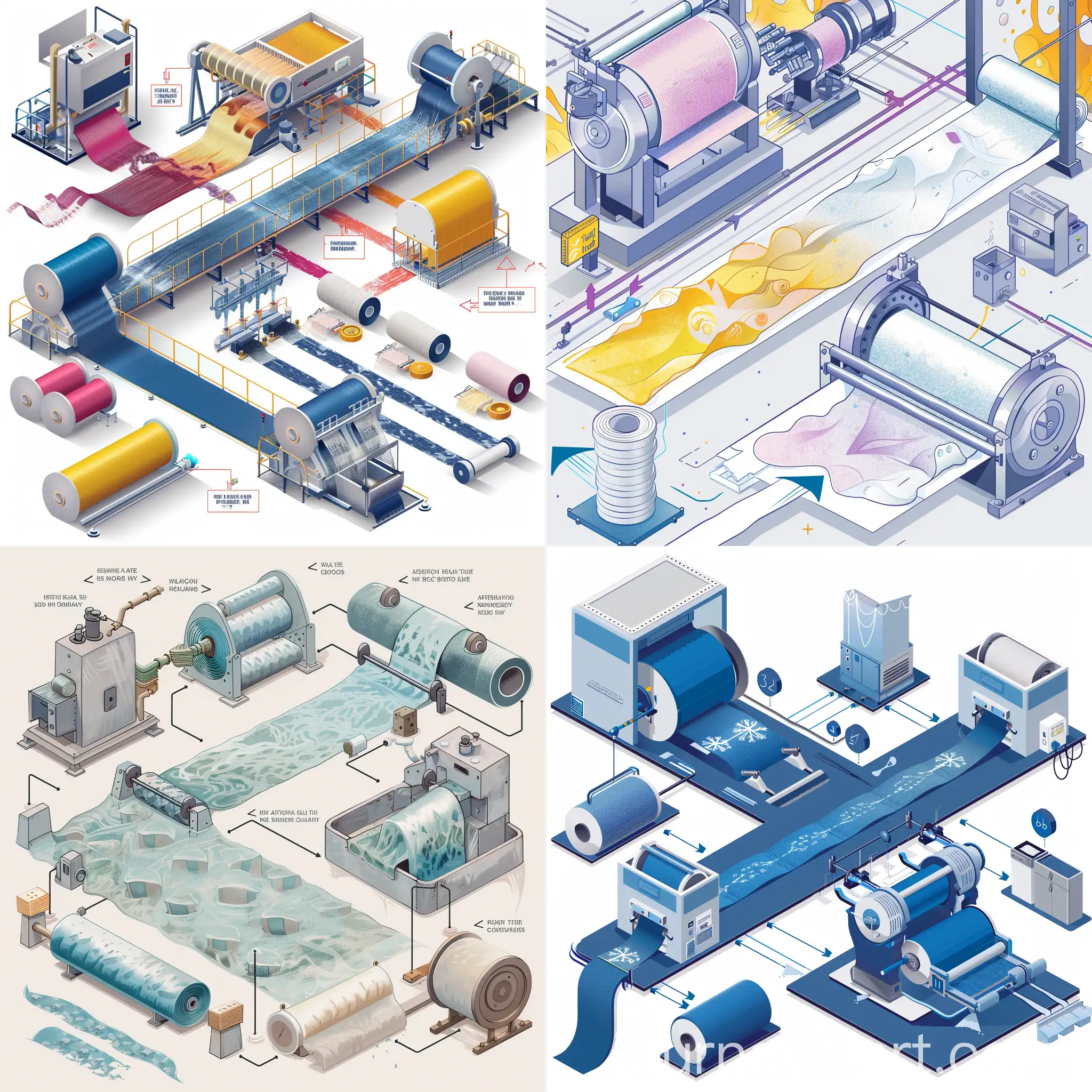 Industrial-Textile-Processing-Stages-Bleaching-Spreading-and-Impregnation
