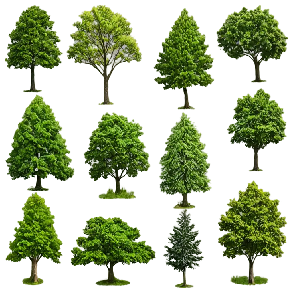 PNG-Image-of-a-Diverse-Collection-of-Trees-Enhancing-Visual-Clarity-and-Quality