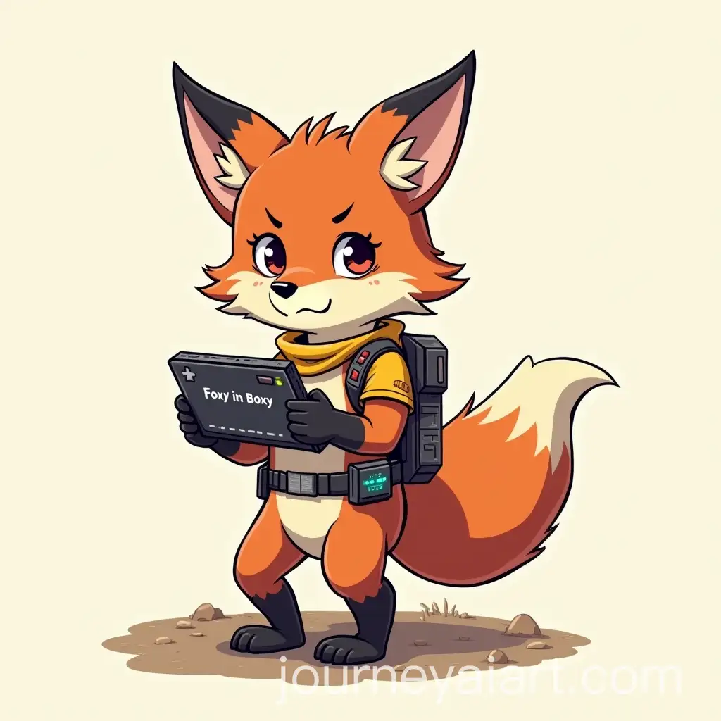 HumanLike-Fox-with-Foxy-in-Boxy-Mining-Machine-and-Gamepad