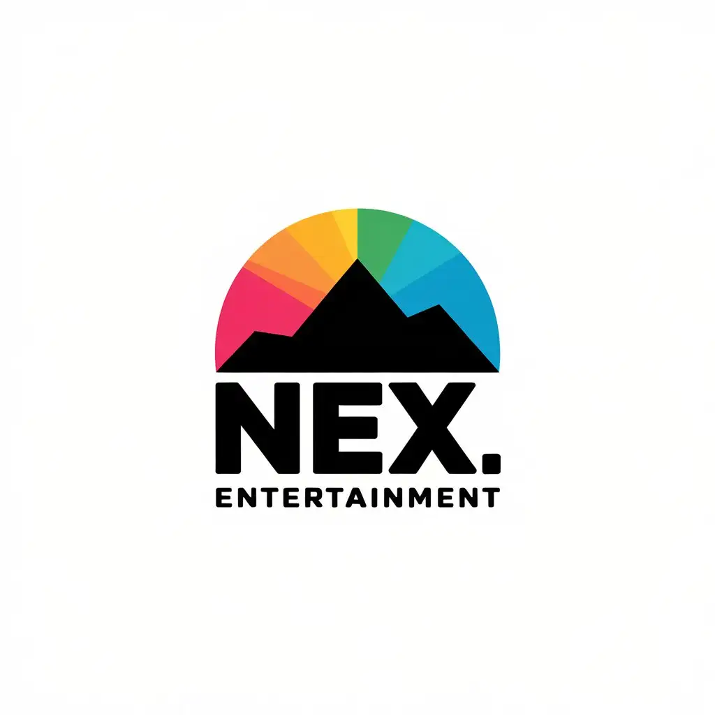 LOGO Design for NEX Mountain Silhouette with a Clear Background for the Entertainment Industry