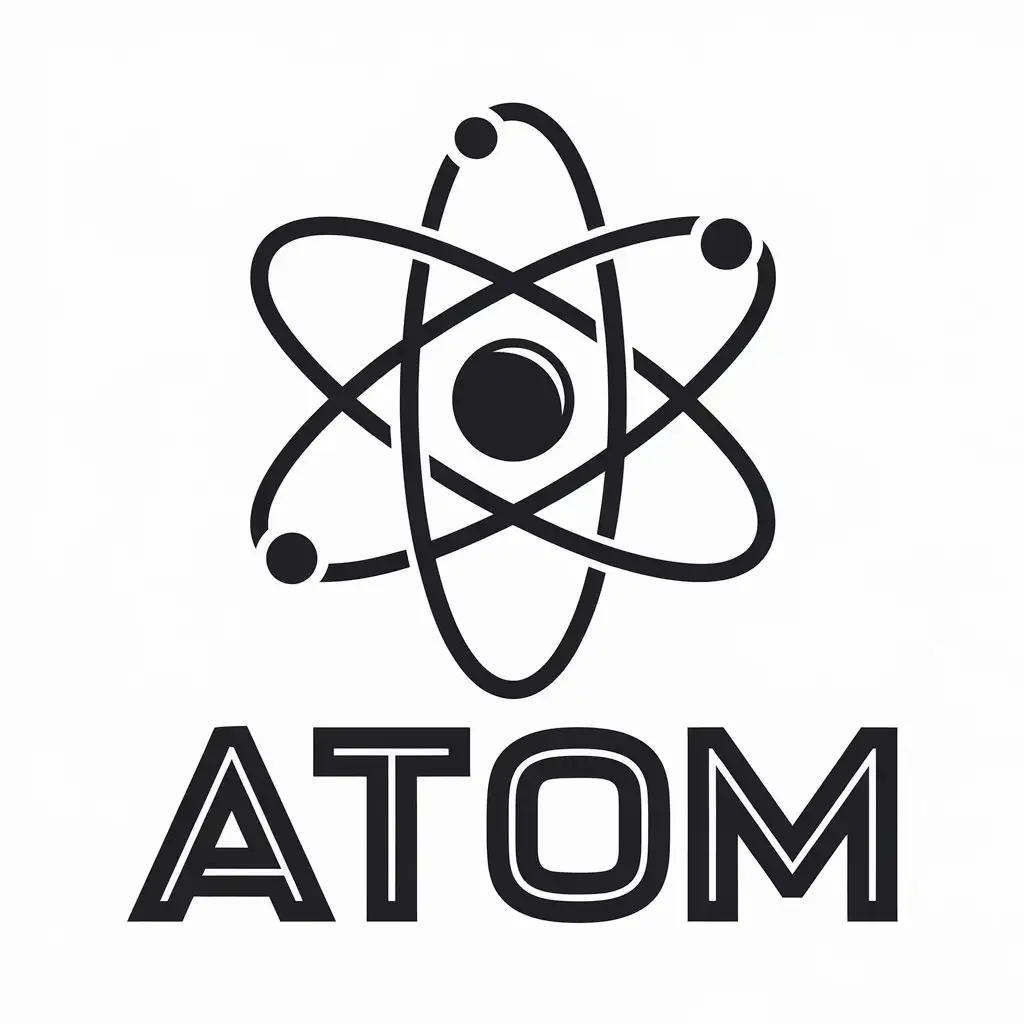 LOGO Design for ATOM Vector Style with Clear Background