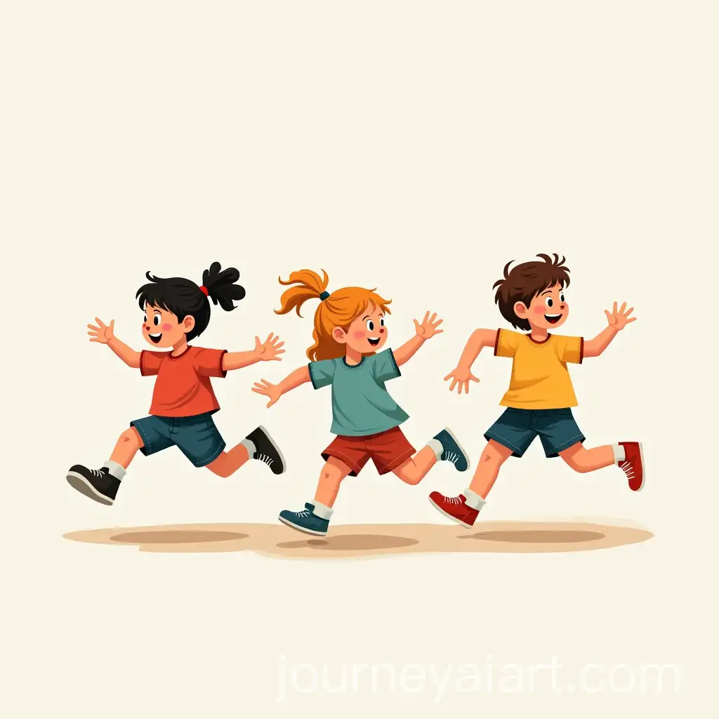 Joyful-Children-Playing-and-Running-in-Vibrant-Colors