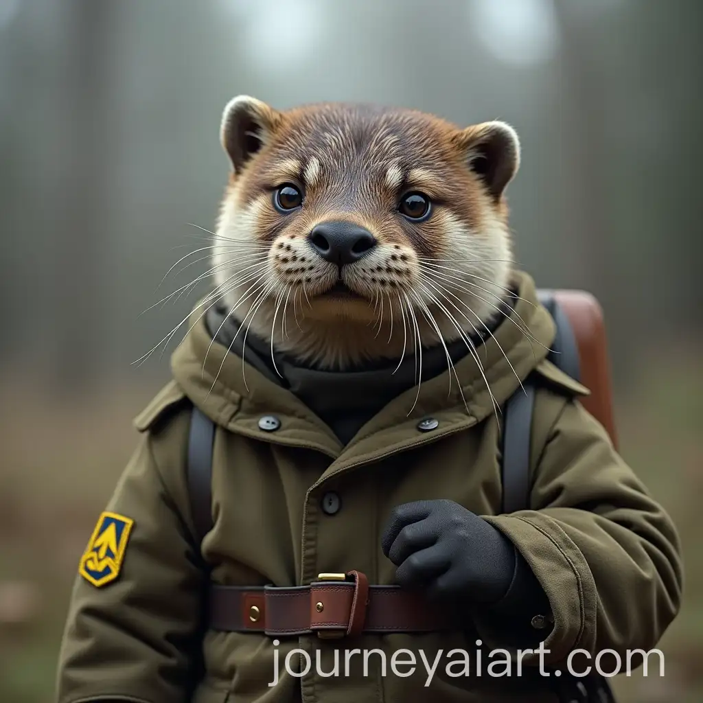 Swedish-Military-Otter-in-Battle-Gear-with-40s-Badge