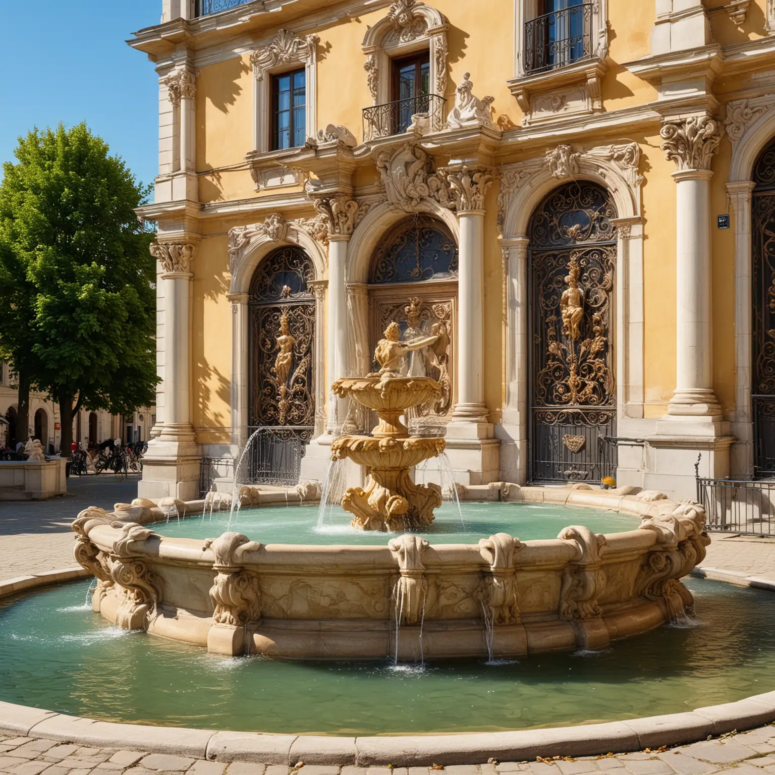 Sunny-Day-Baroque-Fountain-Splendor