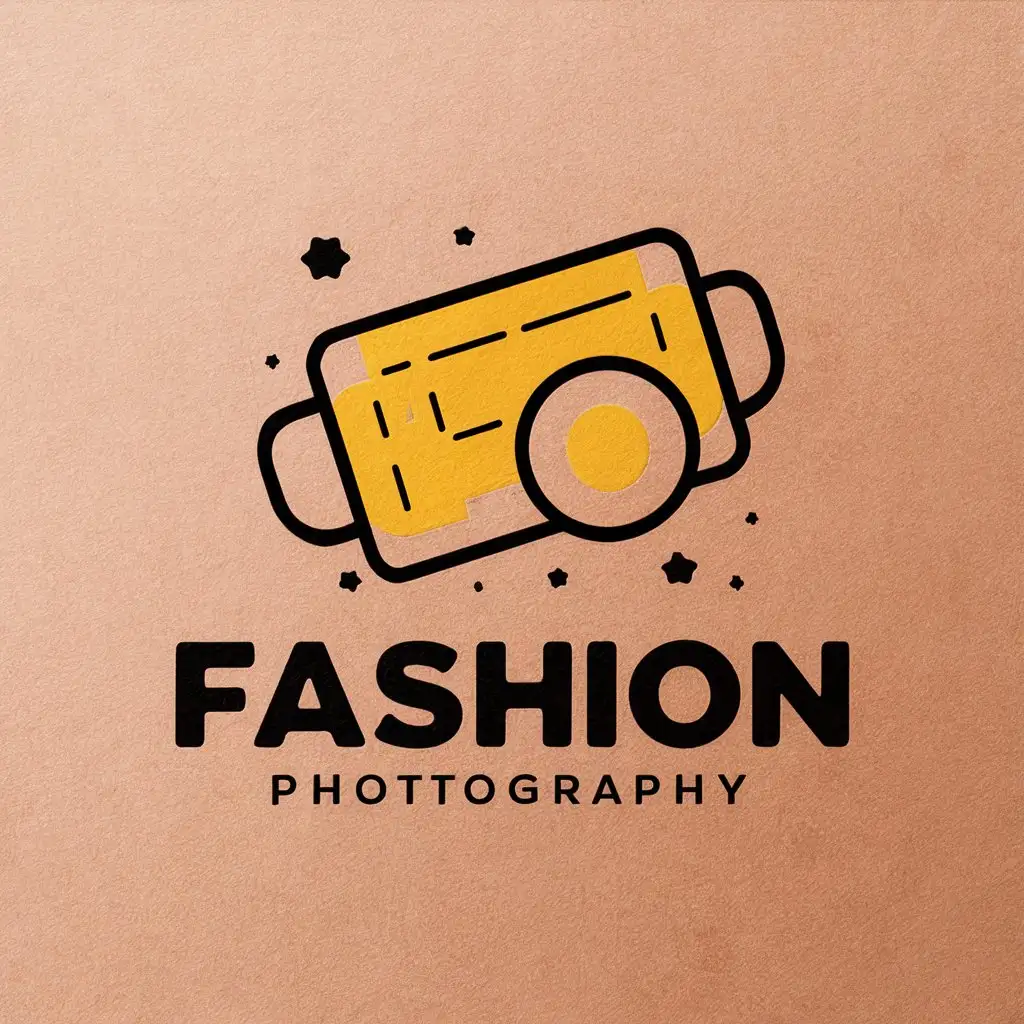 a vector logo design,with the text "fashion photography", main symbol:butter, photography, light,Moderate,clear background