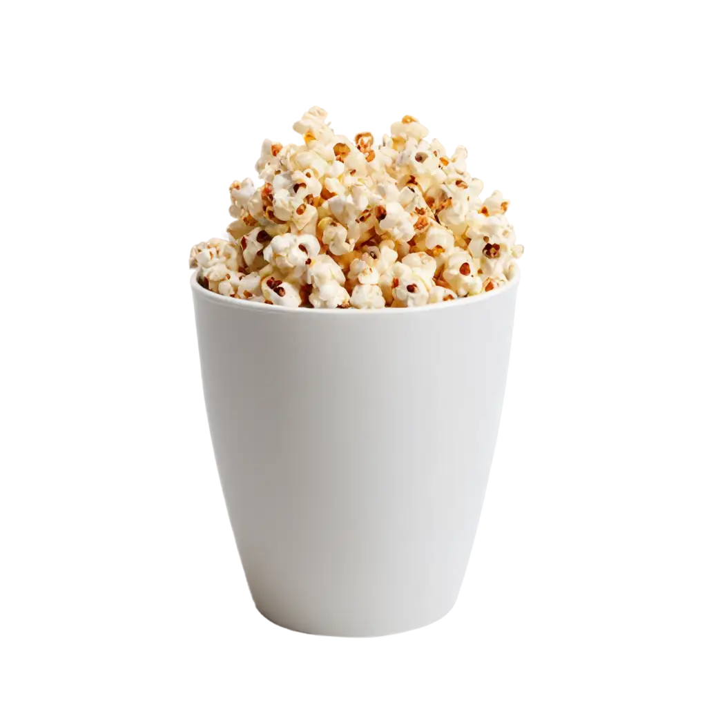 Pop corn in a white pot