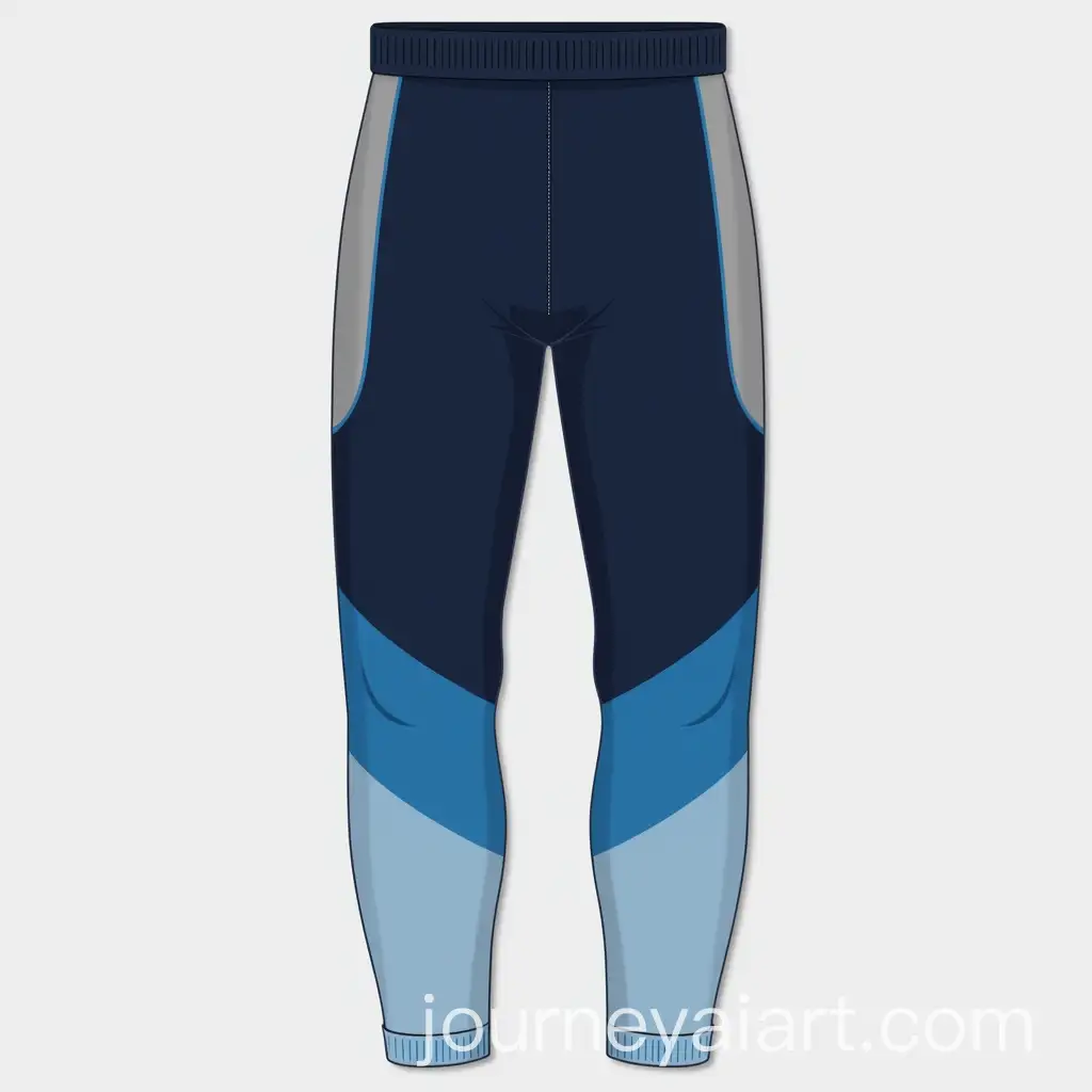 Mens-TightFitting-Navy-Blue-Athletic-Pants-with-Cuffs-and-Sky-Blue-Gray-Side-Lines