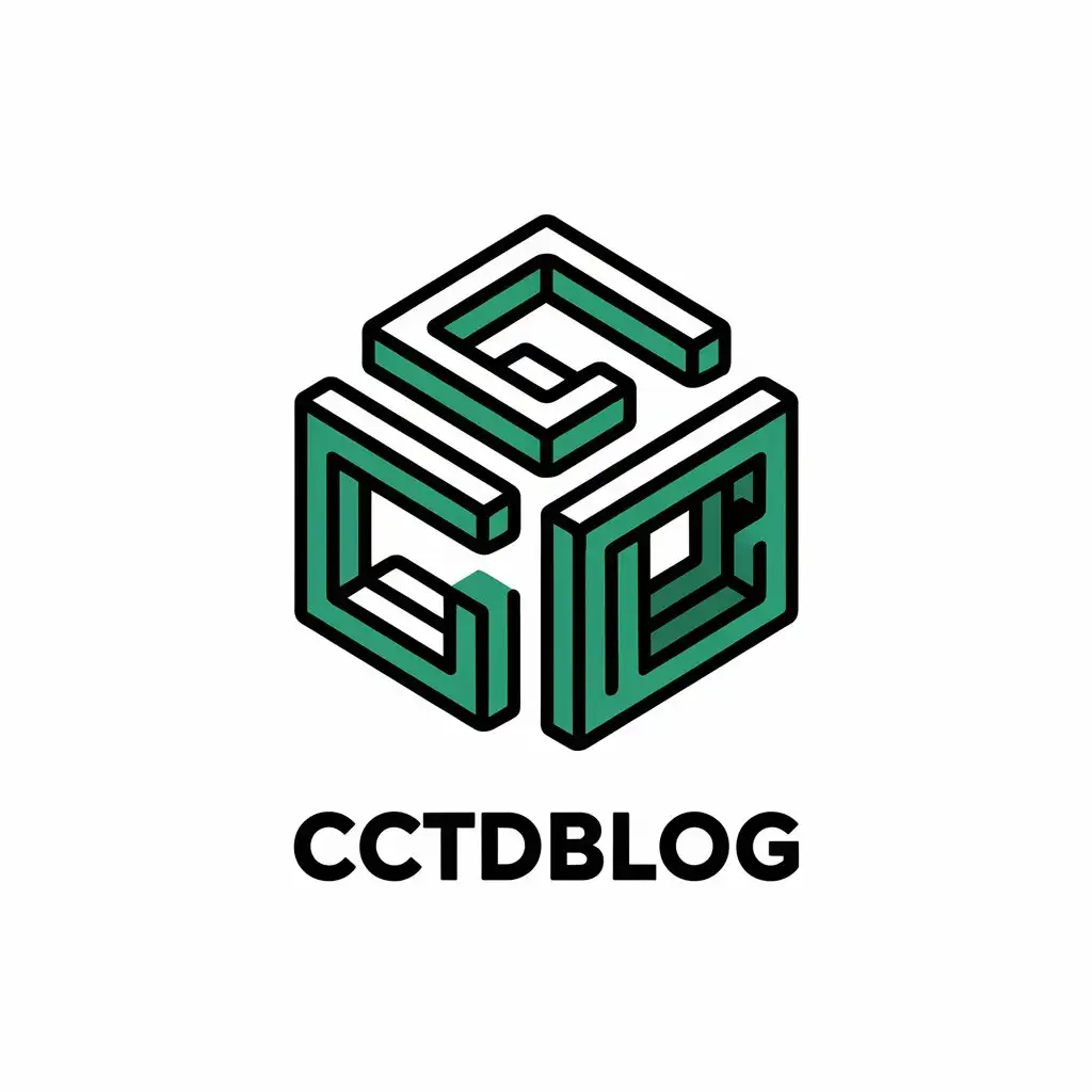 a vector logo design,with the text "cctdblog", main symbol:CCTD blog,complex,be used in Internet industry,clear background