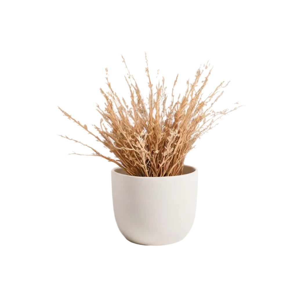 Beige-Dried-Flower-in-a-Large-White-Pot-PNG-Image-for-Elegant-Design-and-Decoration