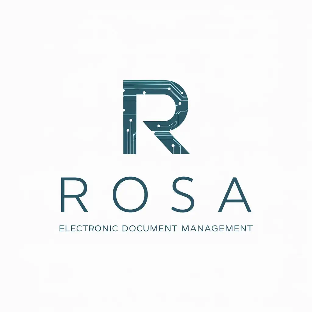 LOGO-Design-For-RosA-Electronic-Document-Management-with-RM-Symbol