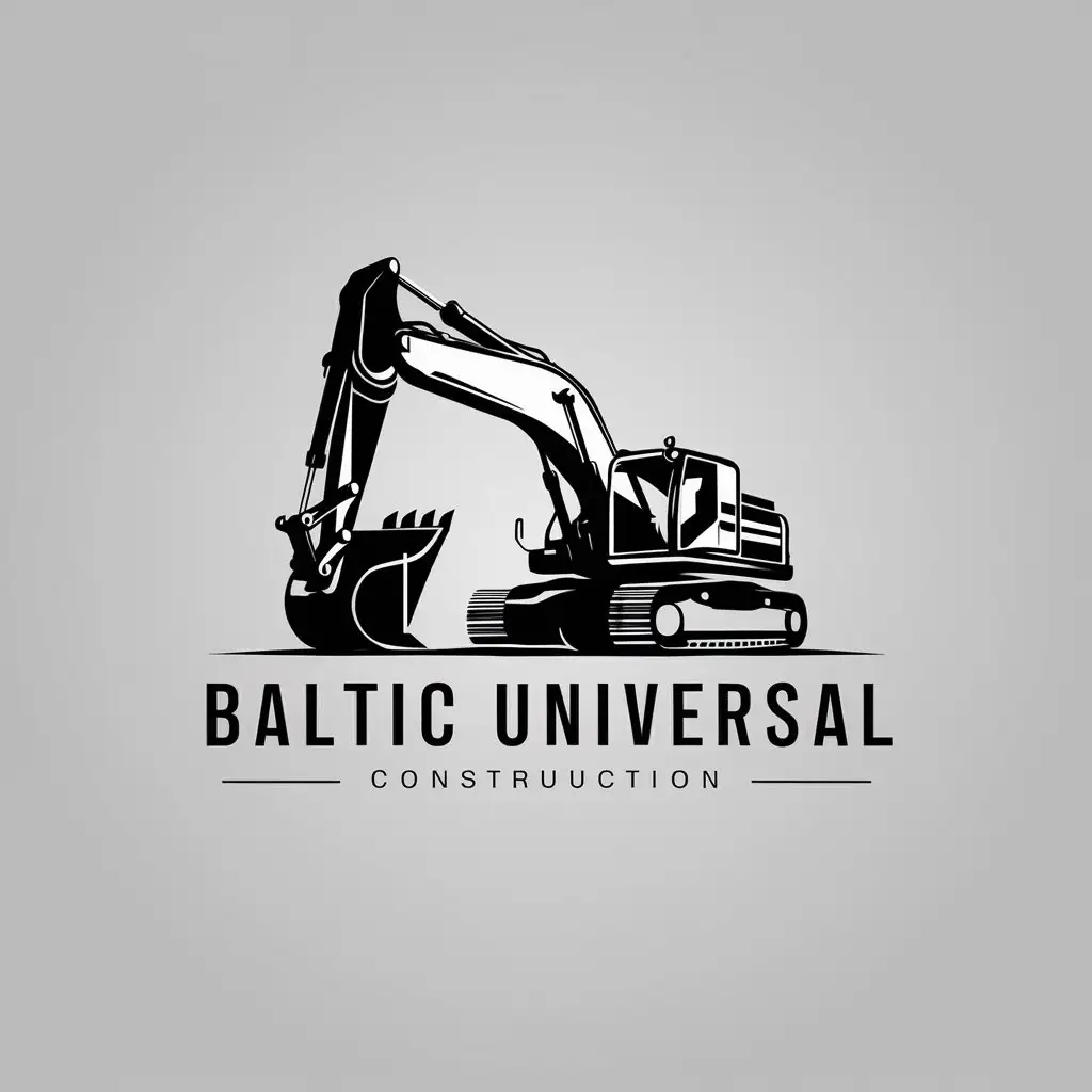 LOGO-Design-For-Baltic-Universal-Excavator-Symbol-in-Construction-Industry