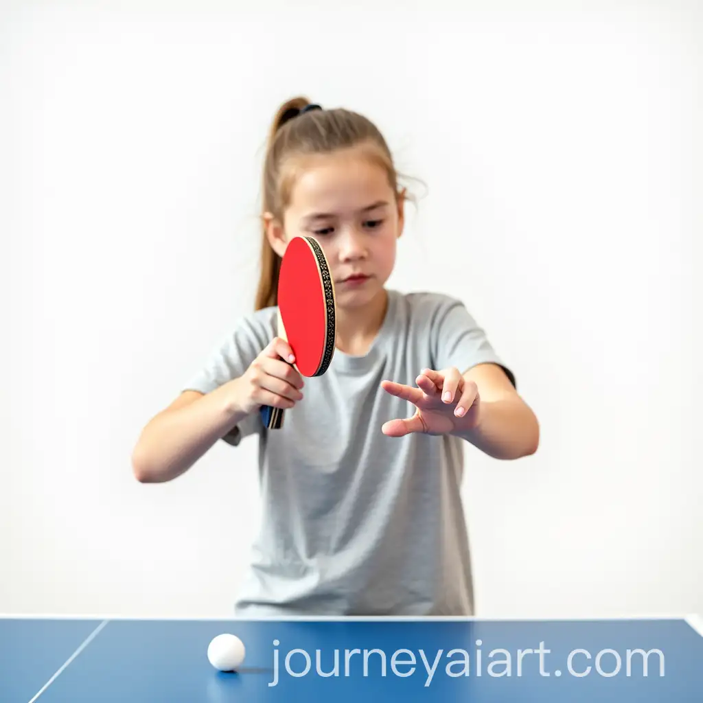 12YearOld-Table-Tennis-Player-Hitting-the-Ball-with-Racket-on-White-Background