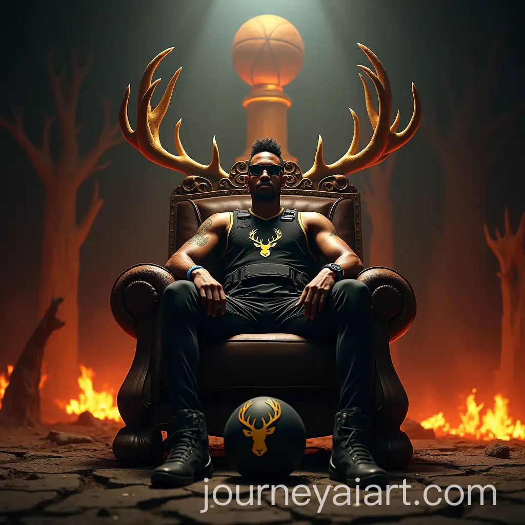 Damian-Lillard-Throne-Scene-with-Milwaukee-Bucks-Theme