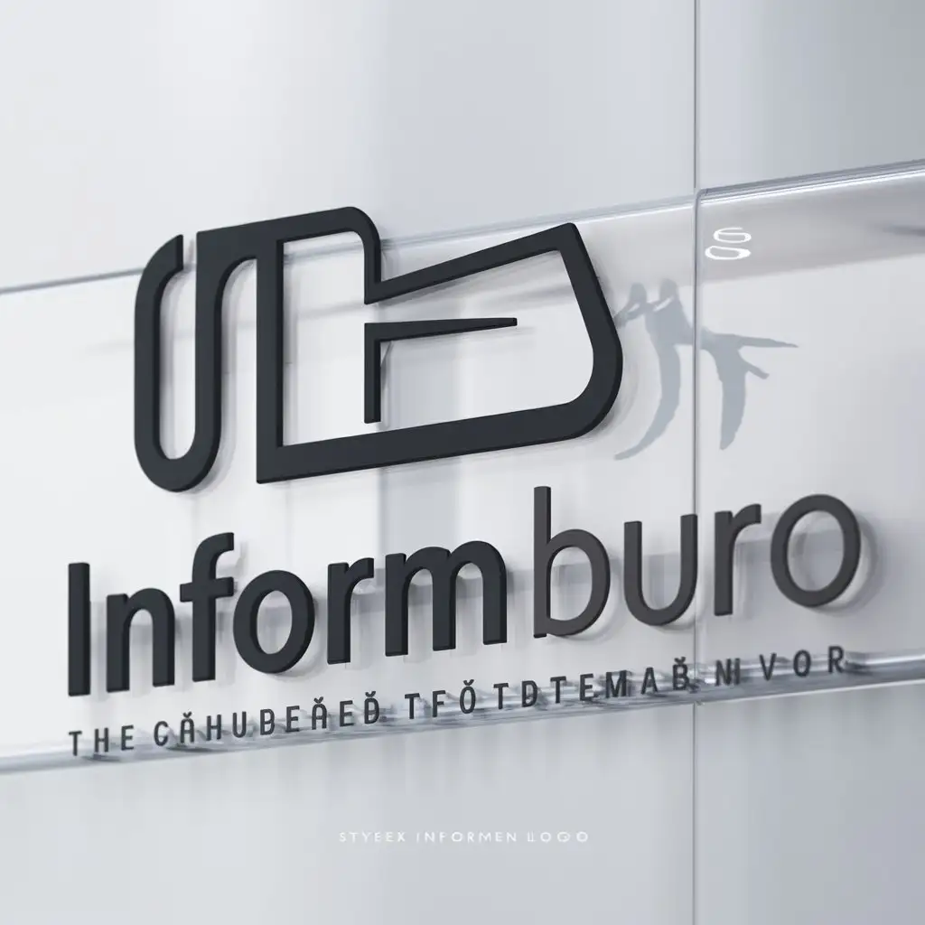 a logo design,with the text "Informburo", main symbol:News, incident,Moderate,be used in News industry,clear background