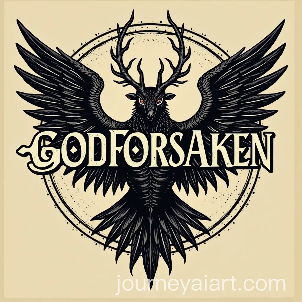 Vintage-Clothing-Brand-Logo-with-Gothic-Godforsaken-Text