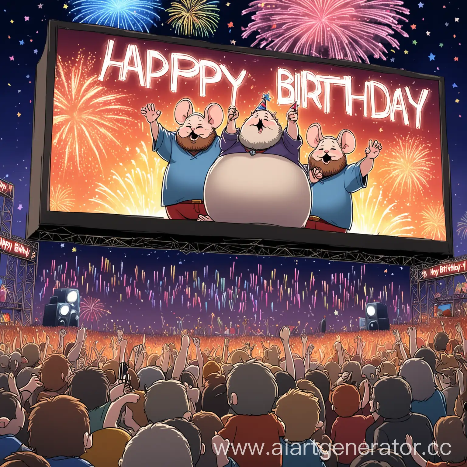 Bearded-Mice-Rock-Concert-with-Fireworks-and-Birthday-Celebration