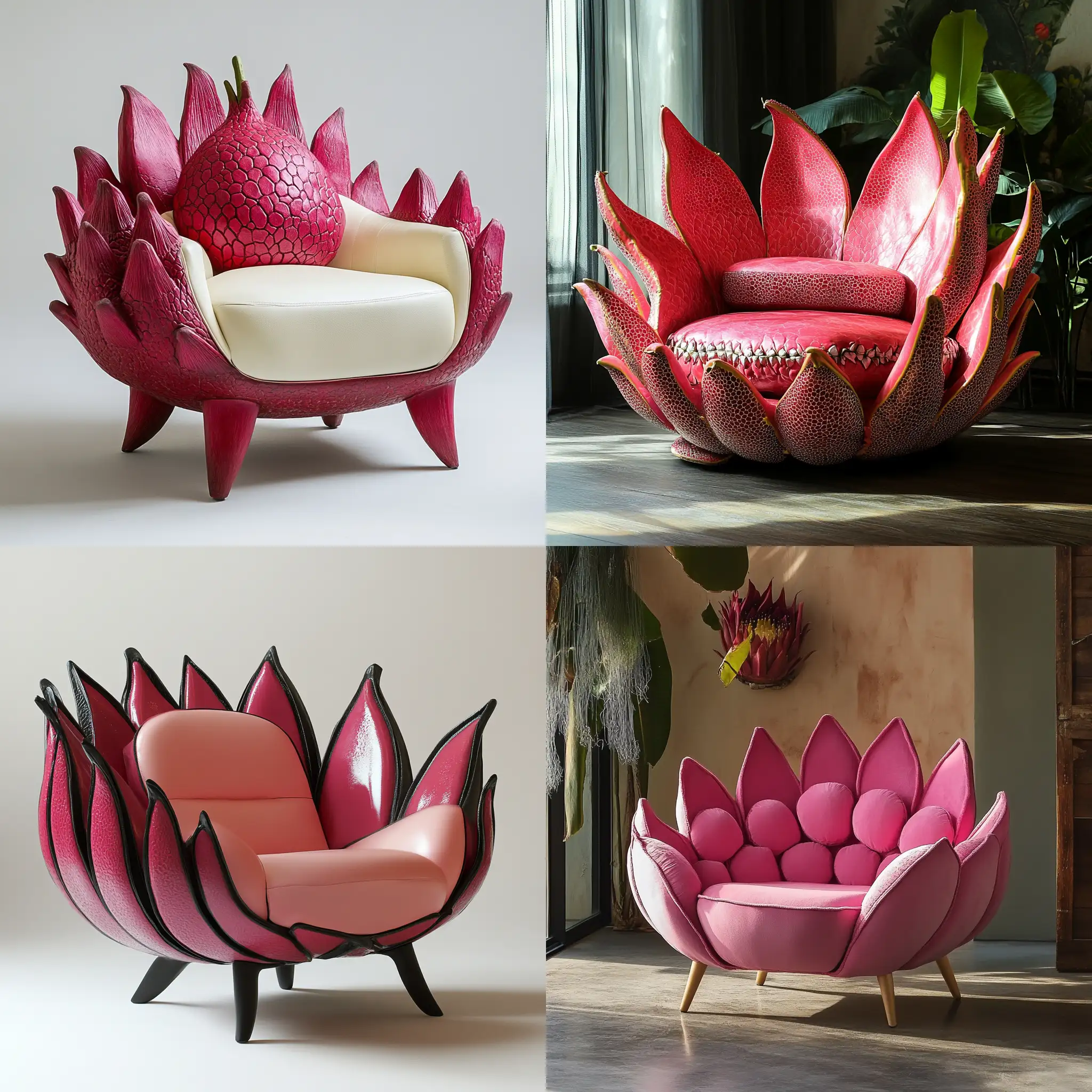 Unique-Dragon-Fruit-Shaped-Armchair-Design