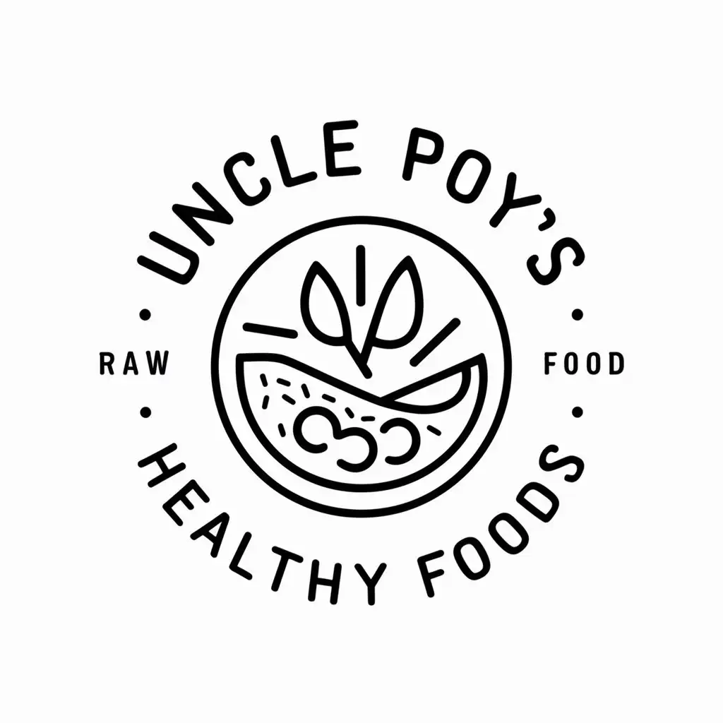 LOGO Design for Uncle Poys Healthy Foods Raw Food Symbol with Clear Background