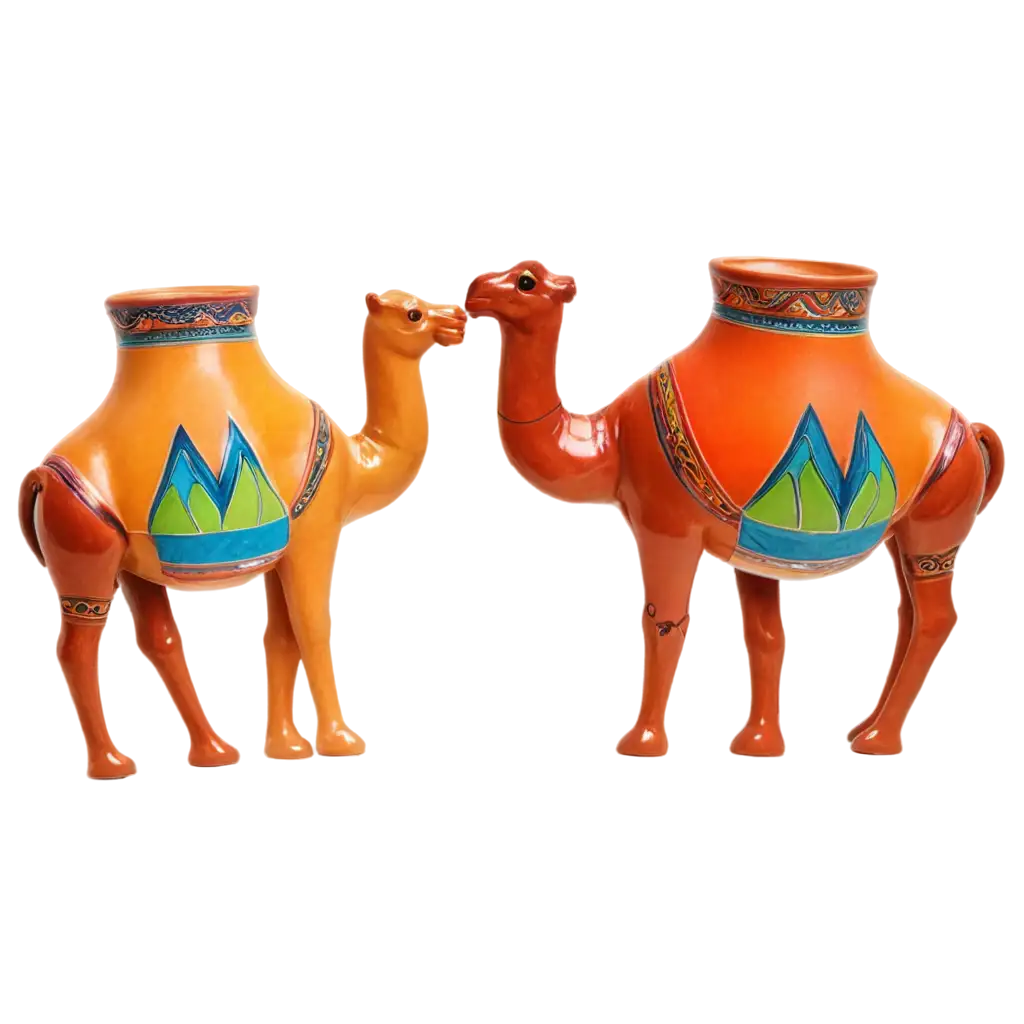 Colorful-CamelShaped-Pottery-Pots-PNG-A-Vibrant-Addition-to-Your-Design-Projects