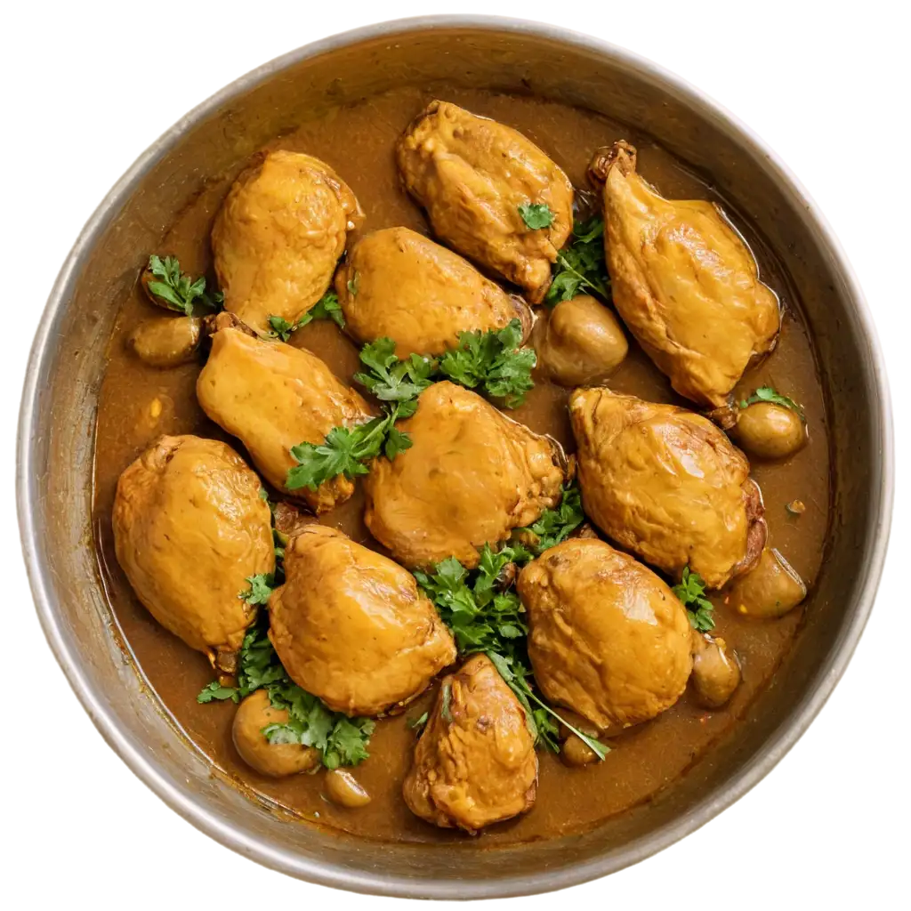 Chicken-Kosha-Bengali-Main-Course-PNG-Image-HighQuality-and-Visually-Delicious