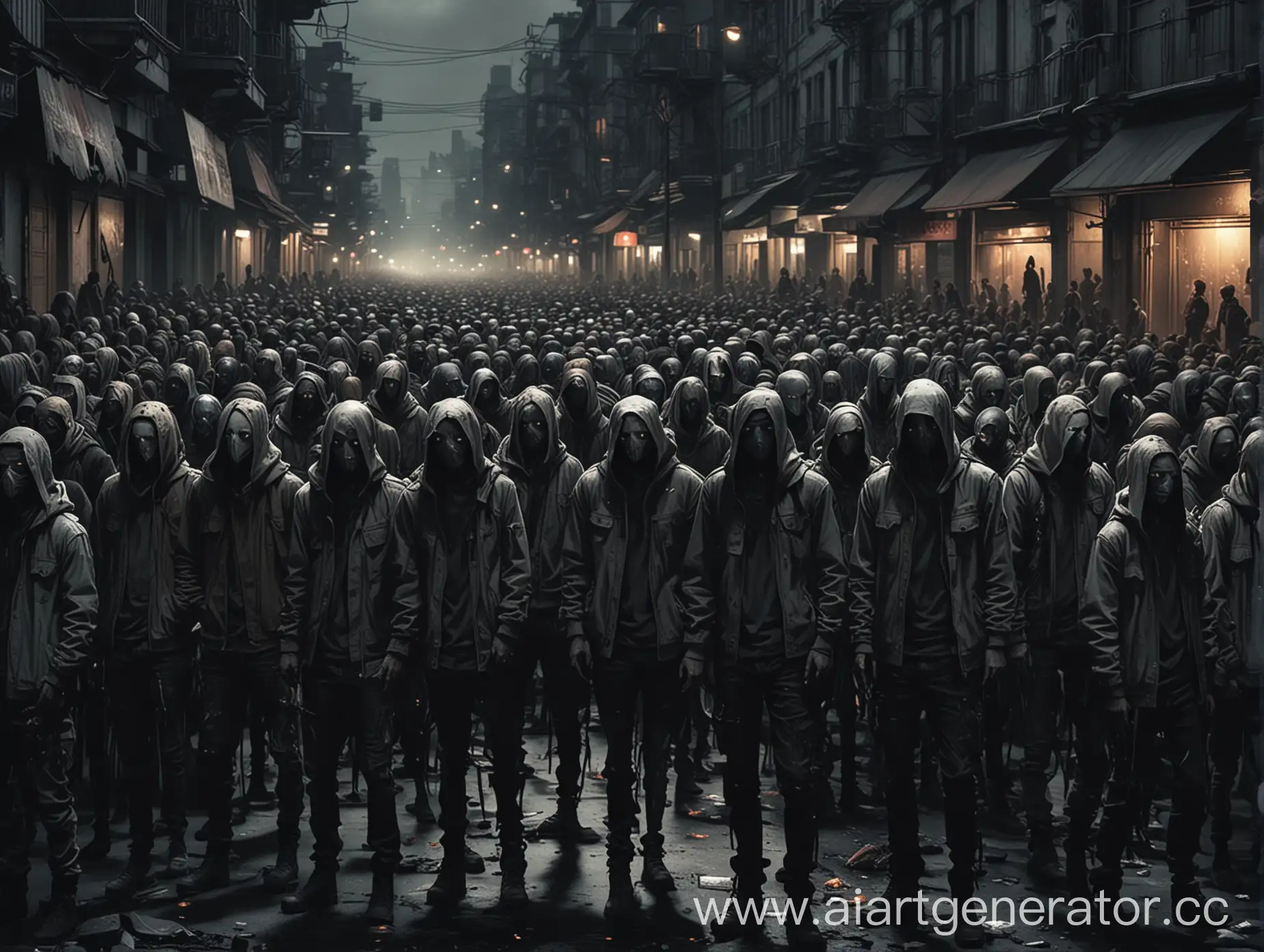 Crowd-of-Psychos-in-Dark-Anime-Apocalypse-Street-Scene