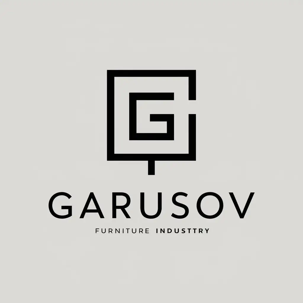 LOGO-Design-For-GARUSOV-Modern-Square-Symbol-for-the-Furniture-Industry