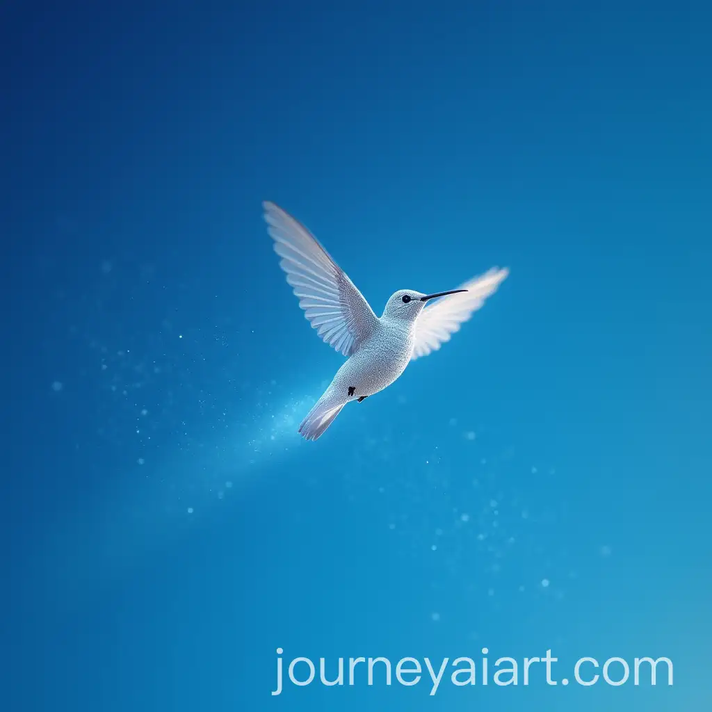 SilverWinged-Hummingbird-Soaring-Towards-the-Stars-in-aAI-Art-Prompt-Expansion-BlueTinted-Sky