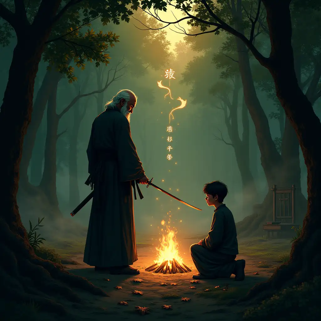 Master-and-Apprentice-in-Twilight-Forest-A-Moment-of-Wisdom-and-Legacy