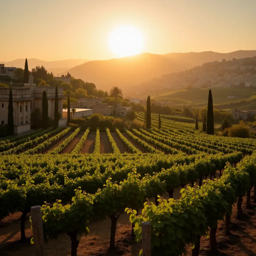 Sunrise-Over-an-Ancient-Vineyard-in-Jerusalem