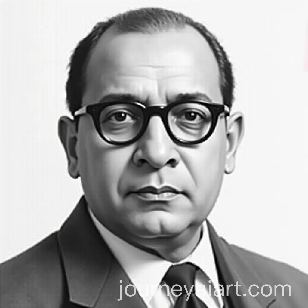 Black-and-White-Portrait-of-Dr-Babasaheb-Ambedkar