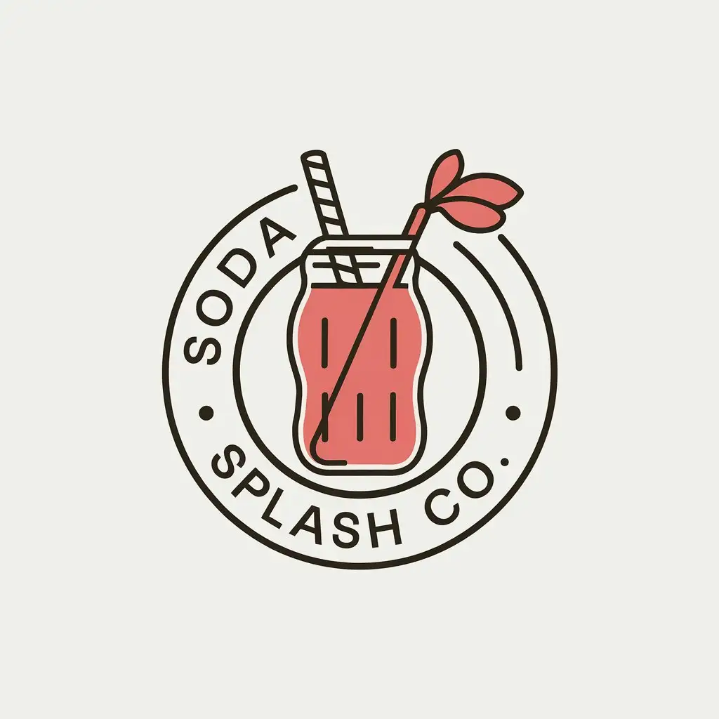 LOGO Design for Soda Splash Co Minimalistic Fruity Soda Theme with Clear Background