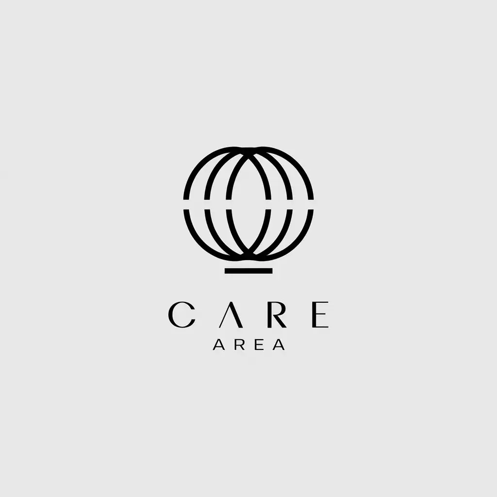 a vector logo design,with the text "Care area", main symbol:C,Minimalistic,be used in Beauty Spa industry,clear background