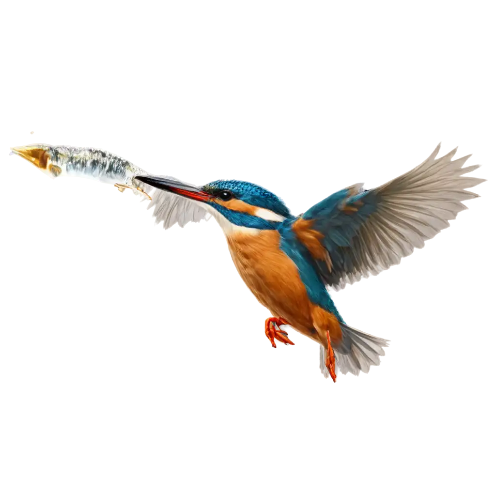 Stunning-Kingfisher-Bird-Flying-with-a-Fish-HighQuality-PNG-Image