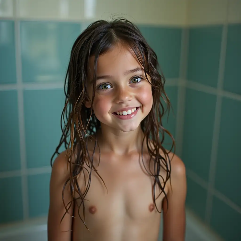 Girl-Standing-in-Front-of-Wet-School-Bath