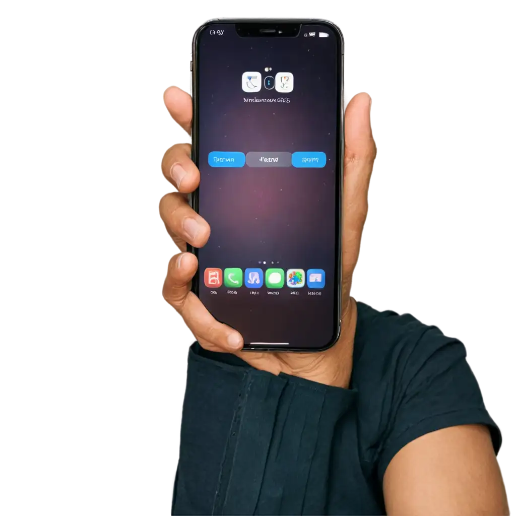 I-Phone-in-One-Hand-PNG-Image-for-HighQuality-Digital-Usage