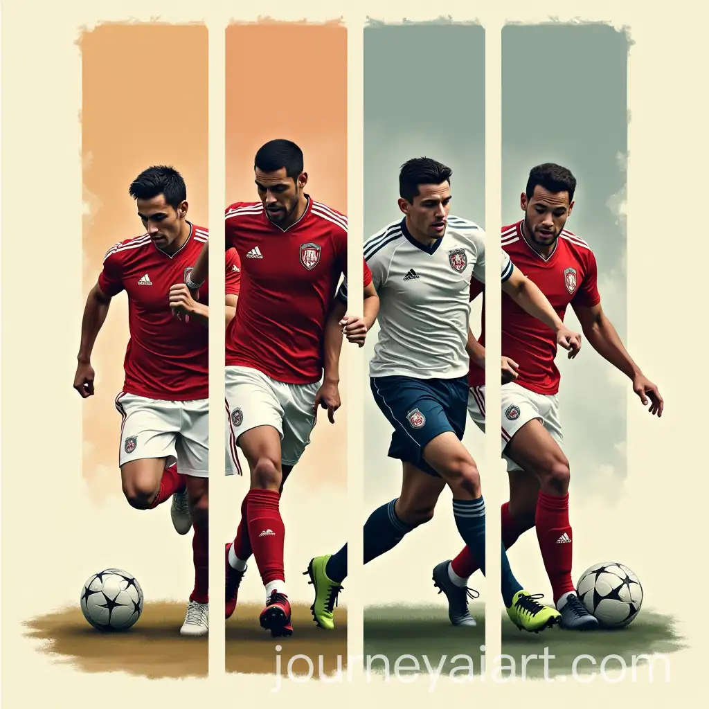 Football-Image-ExpansionFootball-Action-Split-Poster-with-Players-in-Red-White-and-Team-Rivalry