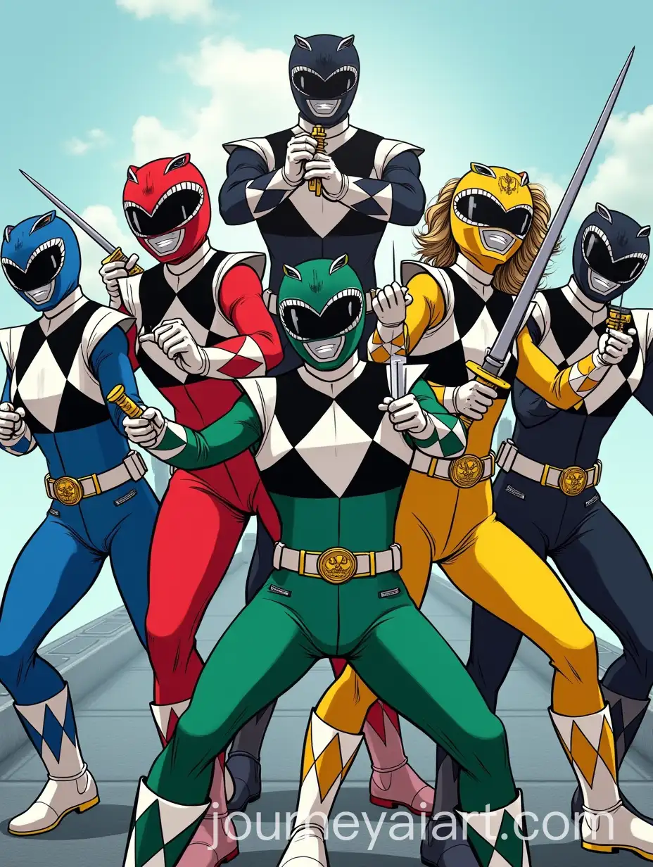 Epic-Power-Rangers-Team-in-Comic-Book-Style-Battle-on-Ship