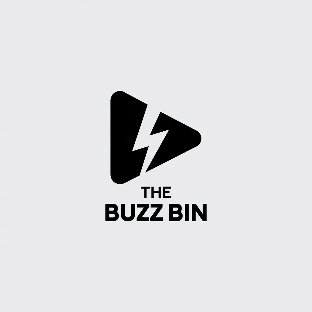 LOGO Design for The Buzz Bin Minimalistic Vector with Celeb Viral and Streamer Video Sharing Theme