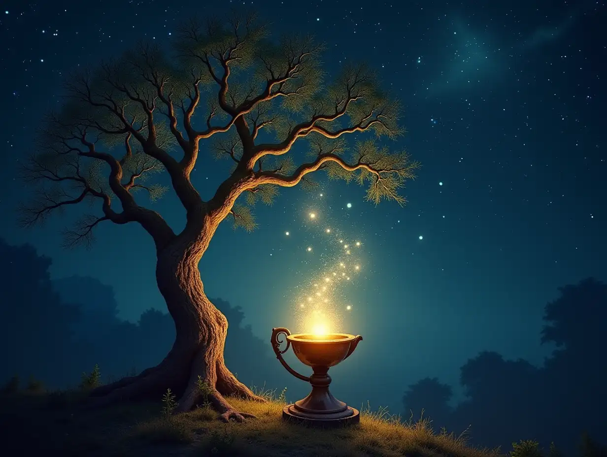 stars, adventure, tree, magic, spell, sweet, wings, wonder lamp