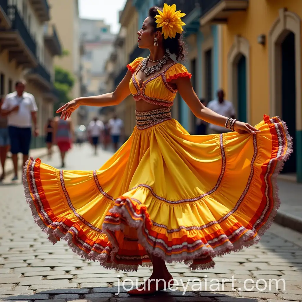 Vibrant-Cuban-Woman-Dancing-in-Traditional-Attire-with-Cultural-Energy