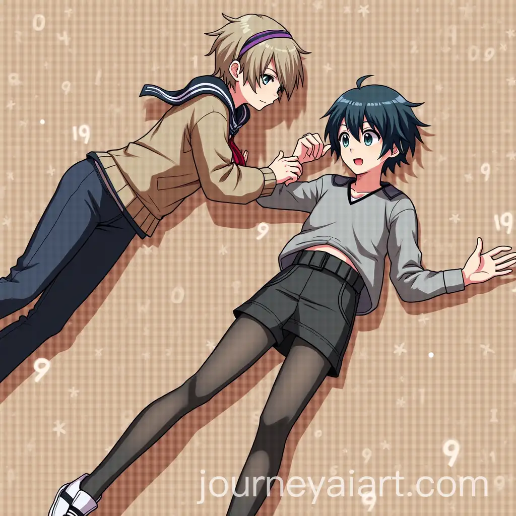 Two-People-Lying-on-the-Ground-with-Number-Nine-in-a-High-Setting