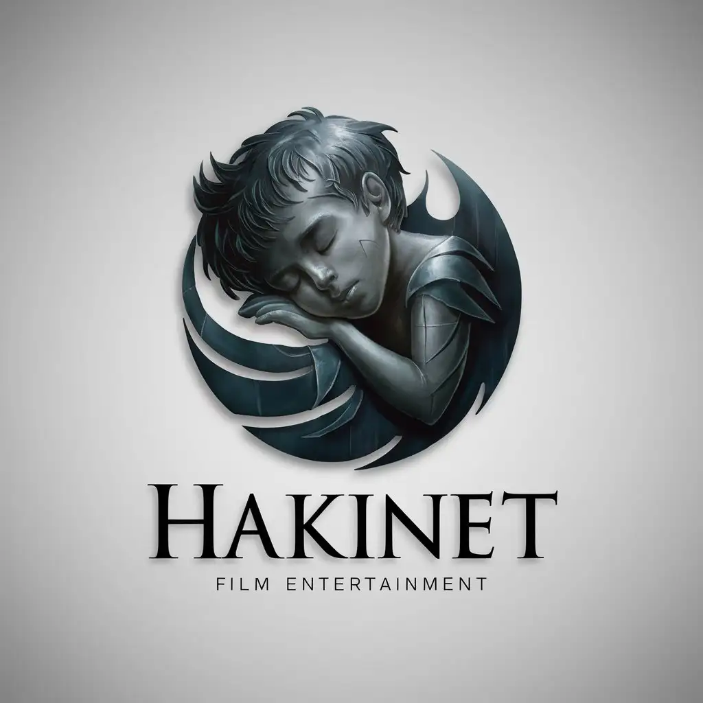 LOGO-Design-for-Hakinet-Sleeping-Boy-Dark-Fantasy-Theme