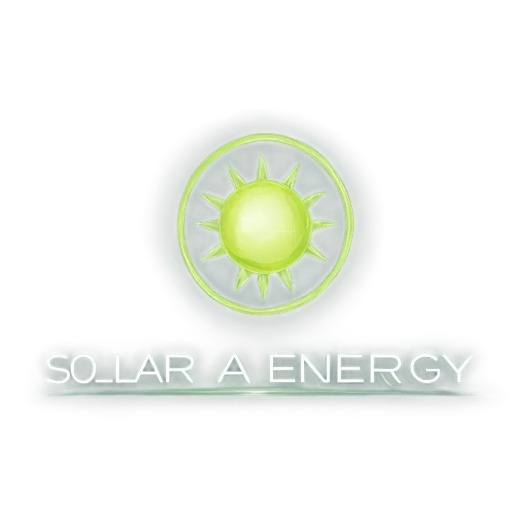 create a solar energy logo in green colour